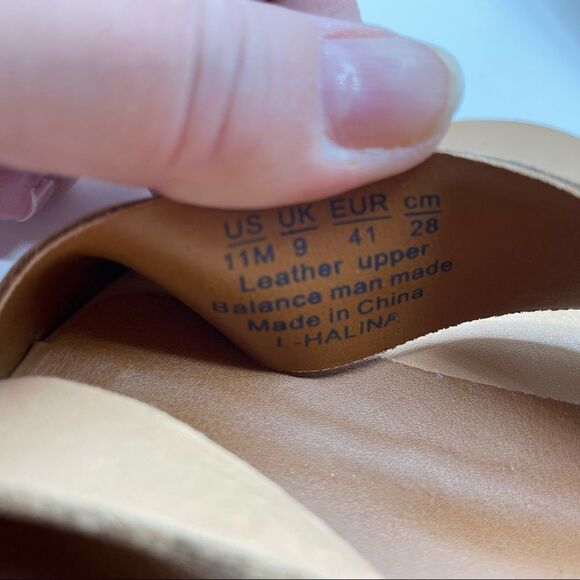 Franco Sarto Halina Leather Studded Block Heel Strappy Buckle Sandals - Picture 5 of 7